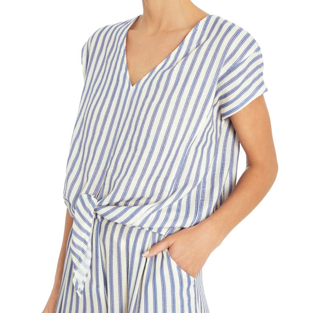 NWT Three Dots Tie Front Top